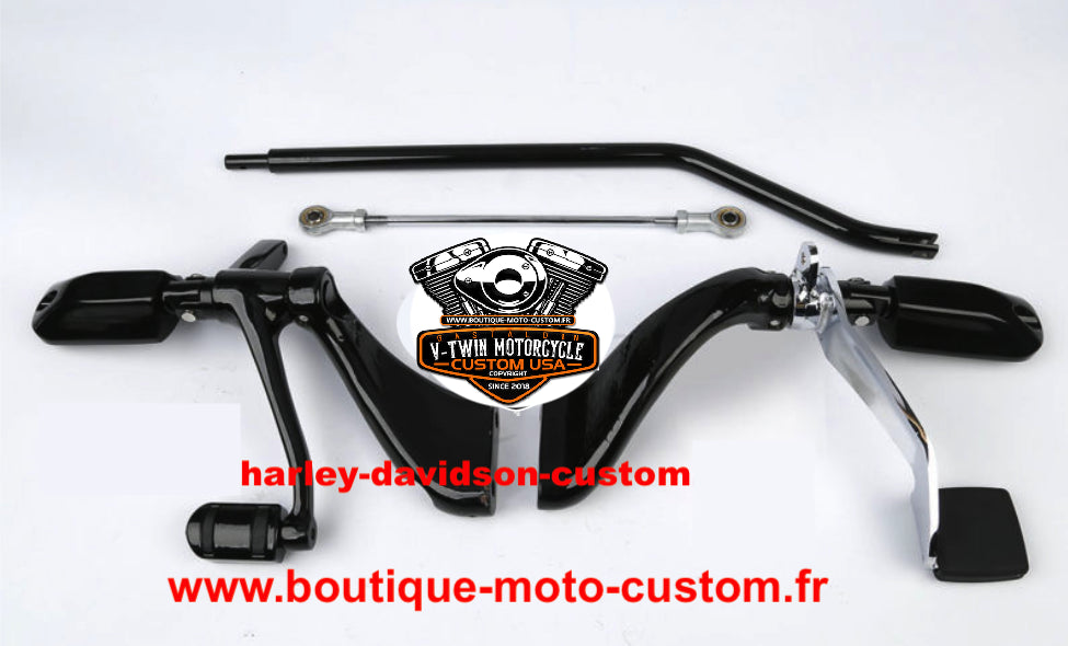 Commandes avancées / repose pied Noir Harley Davidson Sportster 883 et 1200 2014-2020