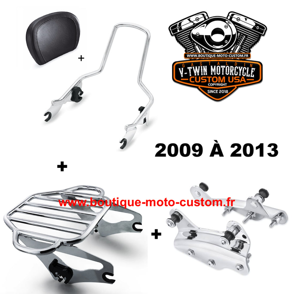 Sissy bar détachable / clips Harley Davidson Touring 2009 À 2013