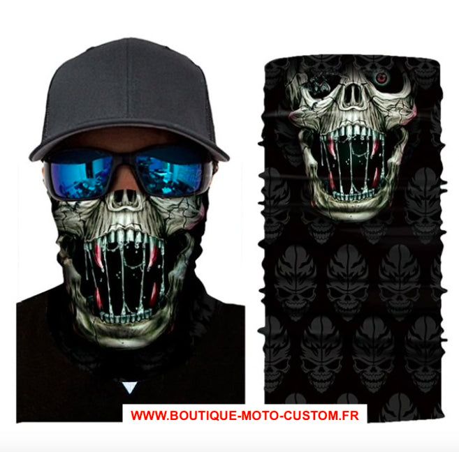 Foulard, Masque, Cagoule 3D Moto squelette
