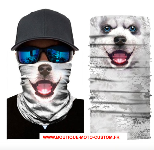 Foulard, Masque, Cagoule 3D Moto chien