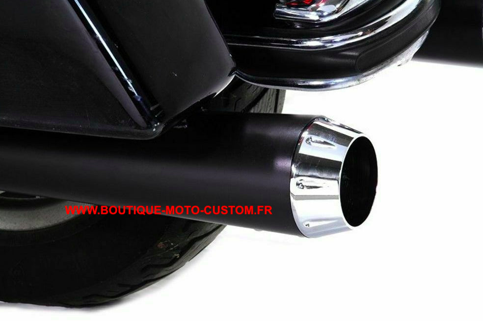 Silencieux échappement Harley Davidson Touring 4" Noir USA