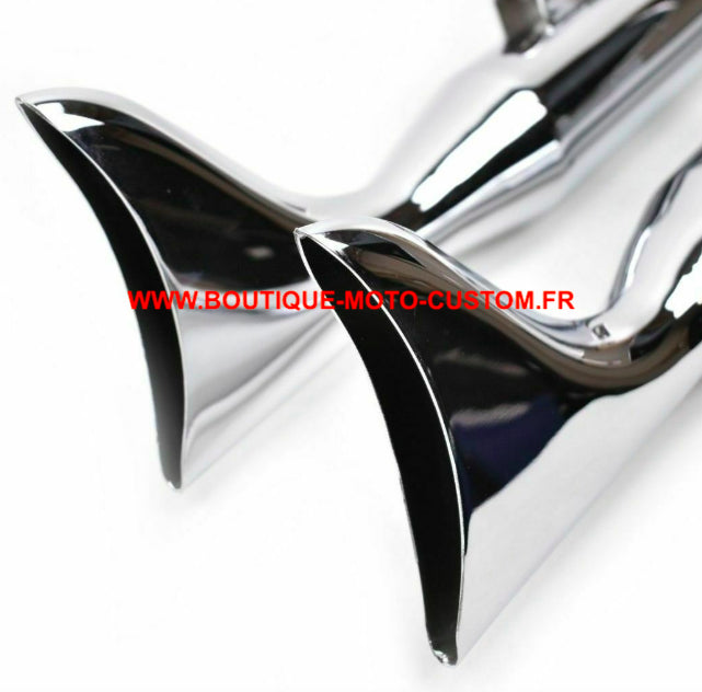 Silencieux échappement Harley Davidson Touring Fishtail USA Chrome 36"