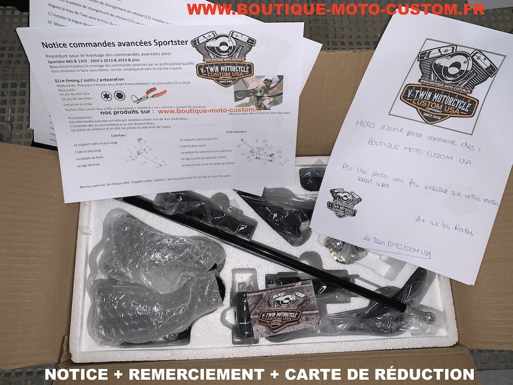 Commandes avancées / repose pied Harley Davidson 883 & 1200 Sportster, XL