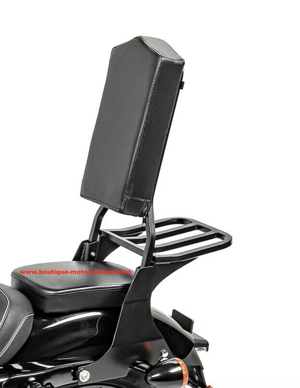 Sissy Bar confort clips + porte bagage Harley Davidson SPORTSTER NOIR 2004 - 2020