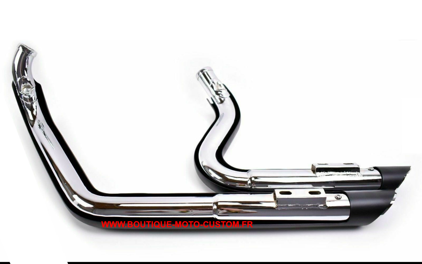 PROMO Ligne Échappement Shortshots staggered noir + Quiet Baffle Harley Davidson Sportster XL 2004 à 2013