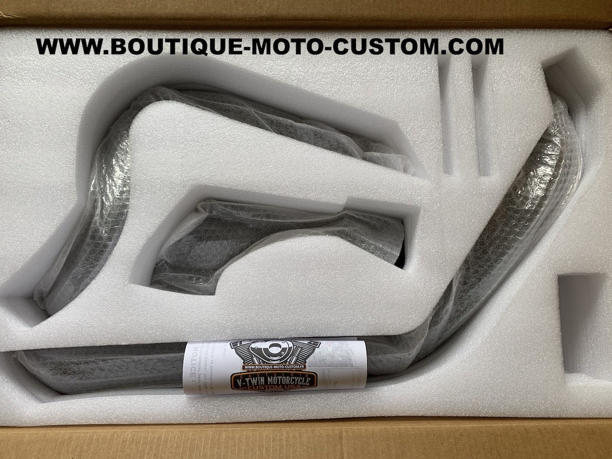 PROMO Ligne Échappement Shortshots staggered noir + Quiet Baffle Harley Davidson Sportster XL 2004 à 2013