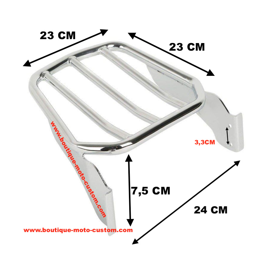 PORTE BAGAGES TYPE SPORT FUSELÉ CHROME Harley Davidson Softail 2006 - 2017