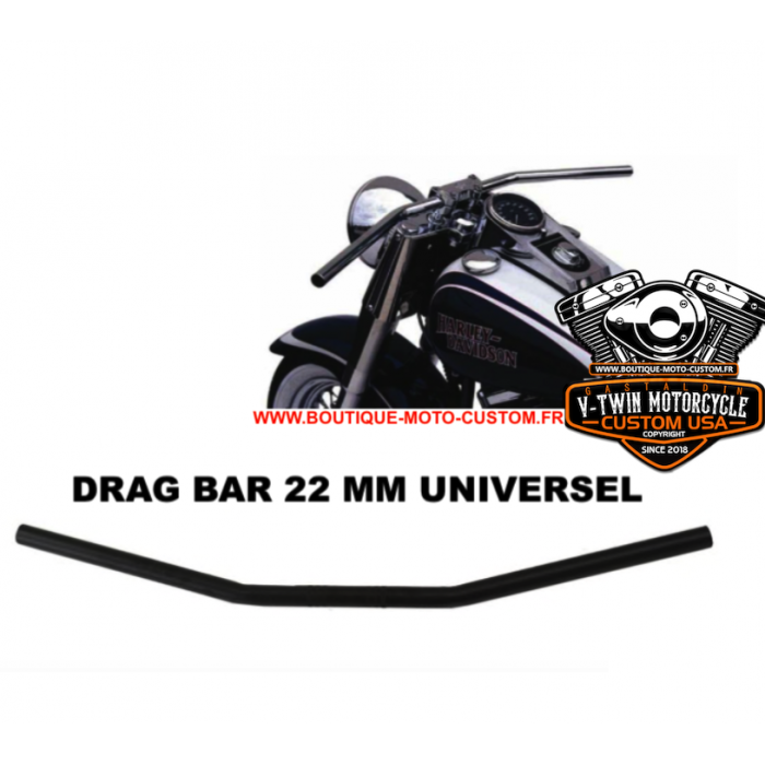 Gorgeri Universal Modification Rétro Guidon Drag Bar Remplacement Pièce de rechange 25mm Fit pour Argent