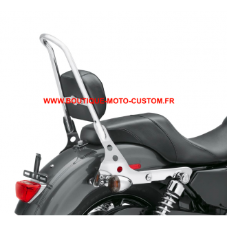Sissy Bar S1 pour Harley Sportster 1200 Custom 04-20 avec station d'accueil Kit Chrome 