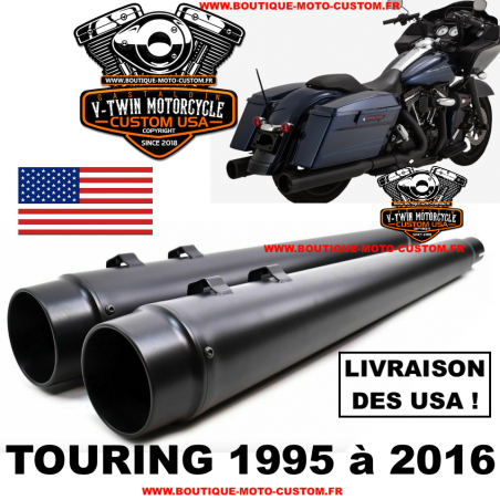 Black exhaust muffler Harley Davidson Touring Megaphone USA 4