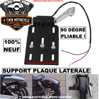 Support plaque immatriculation Moto Inox