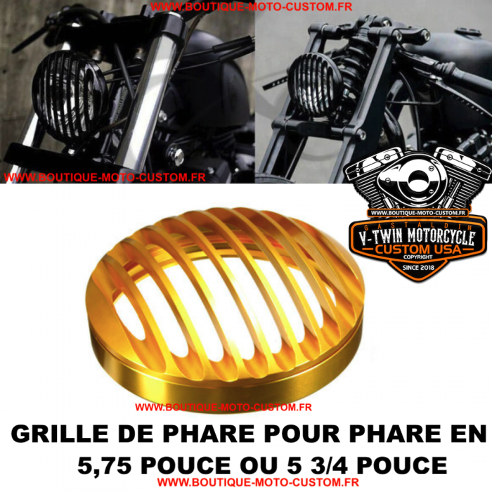 Harley Davidson 5.75 inch GOLD headlight gate