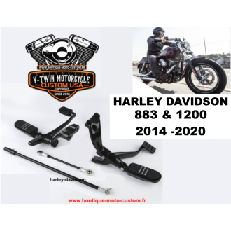 25mm-32mm Noir Moto Autoroute Repose-pieds Réglable Moteur Garde Crash Bar  Repose-pieds Support pour Harley Sportster Softail Dyna
