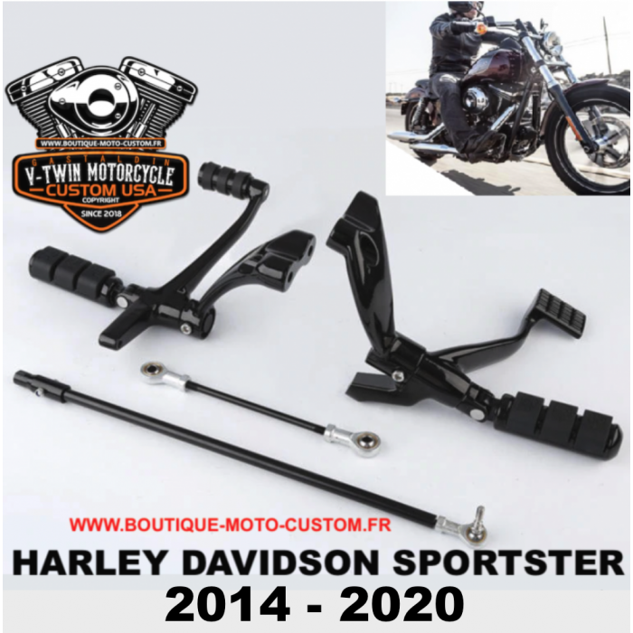 cale pied Moto levier de vitesse manette de vitesse cheville aluminium pour  Harley Sportster 883 1200 Dyna Fat Bob Breakout Softail Touring (Color :  Style 5) : : Auto et Moto