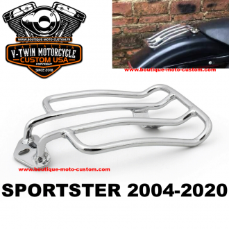 Noir Porte-Bagages Moto Chrome/Noir en Solo pour Harley Sportster XL1200 883 1985-2003 86 87 88 89 90 92 92 93 94 