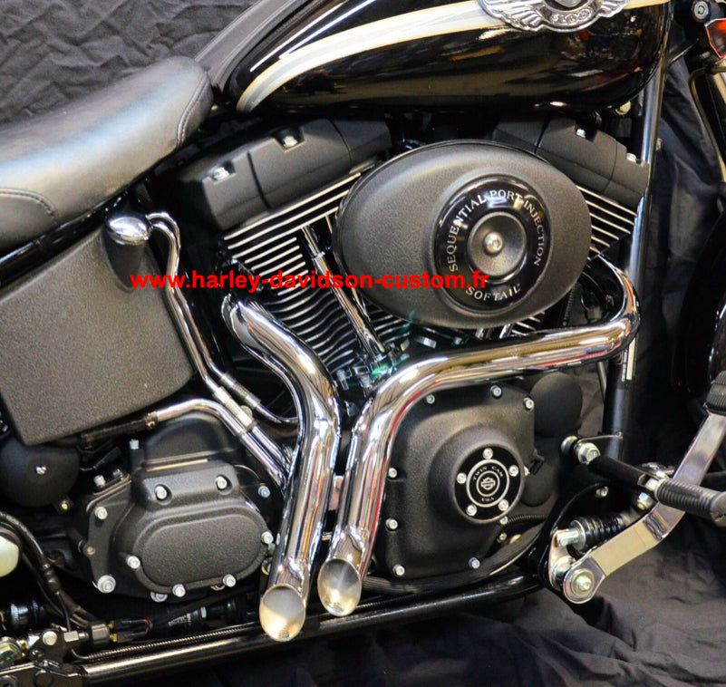 DRAG PIPES 1 3/4 " ECHAPPEMENT CHROME Harley Davidson 1984 - 2019 USA