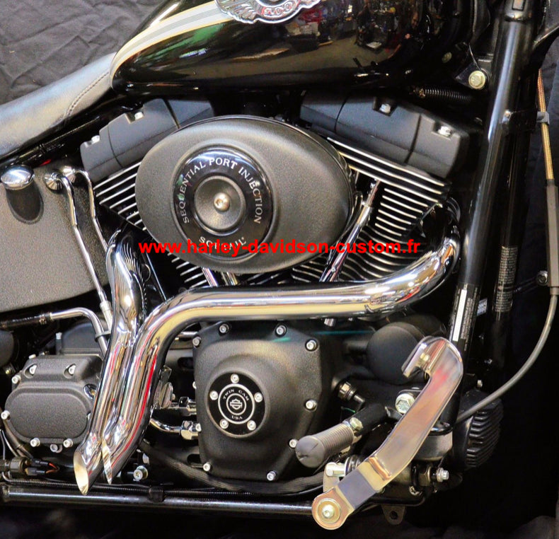 DRAG PIPES 1 3/4 " ECHAPPEMENT CHROME Harley Davidson 1984 - 2019 USA