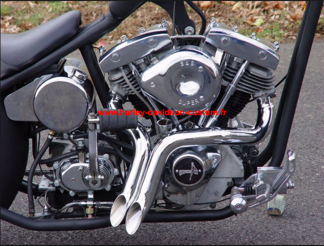 DRAG PIPES 1 3/4 " ECHAPPEMENT CHROME Harley Davidson 1984 - 2019 USA