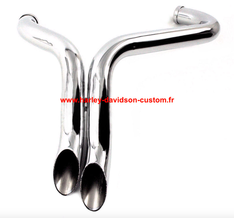 DRAG PIPES 1 3/4 " ECHAPPEMENT CHROME Harley Davidson 1984 - 2019 USA