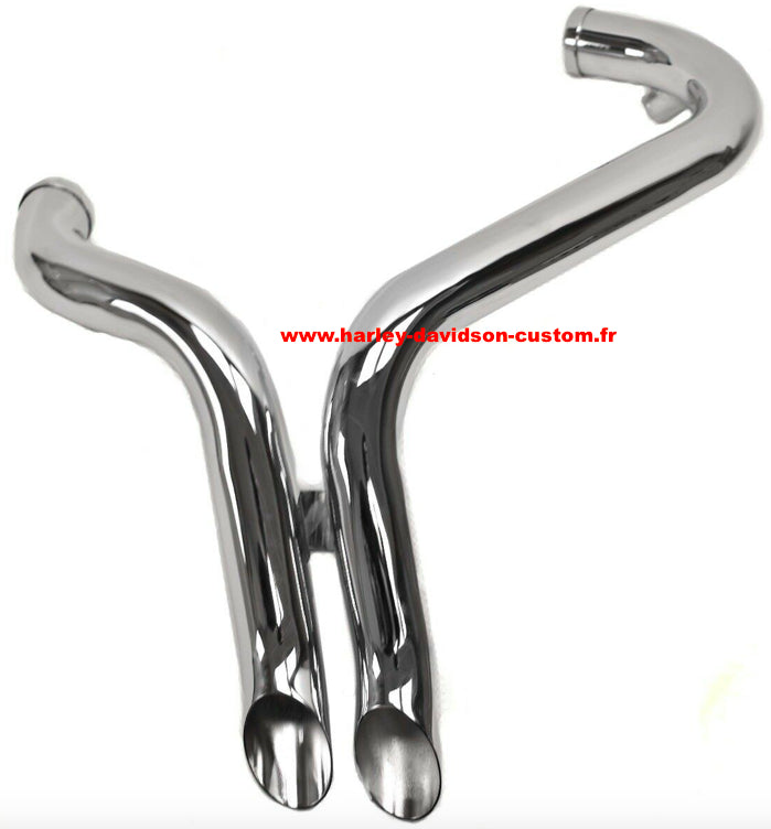 BIG DRAG PIPES 2 1/4 " ECHAPPEMENT CHROME Harley Davidson 1984 - 2006 USA