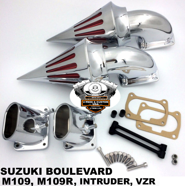 Chrome air filter intake kit Suzuki Boulevard, Intruder, VZR, M109, M109R