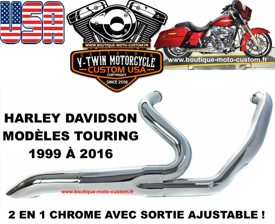 HARLEY DAVIDSON TOURING USA 2 IN 1 EXHAUST SYSTEM