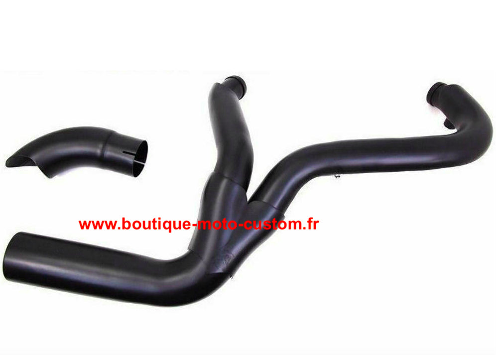 BLACK HARLEY DAVIDSON TOURING 2 IN 1 EXHAUST LINE