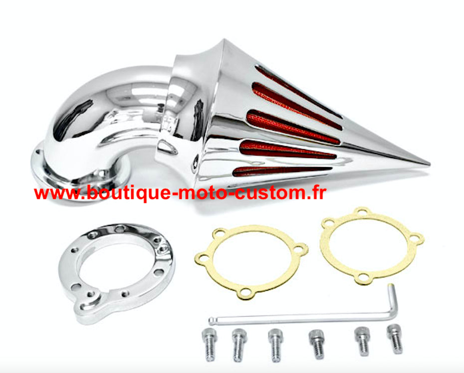 Filtre à air chrome Harley Davidson Carburateur S&S et CV ou injection