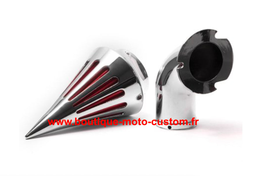 Filtre à air chrome Harley Davidson Carburateur S&S et CV ou injection