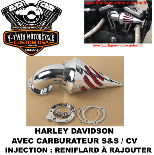 Harley Davidson chrome air filter S&S carburetor and CV or injection