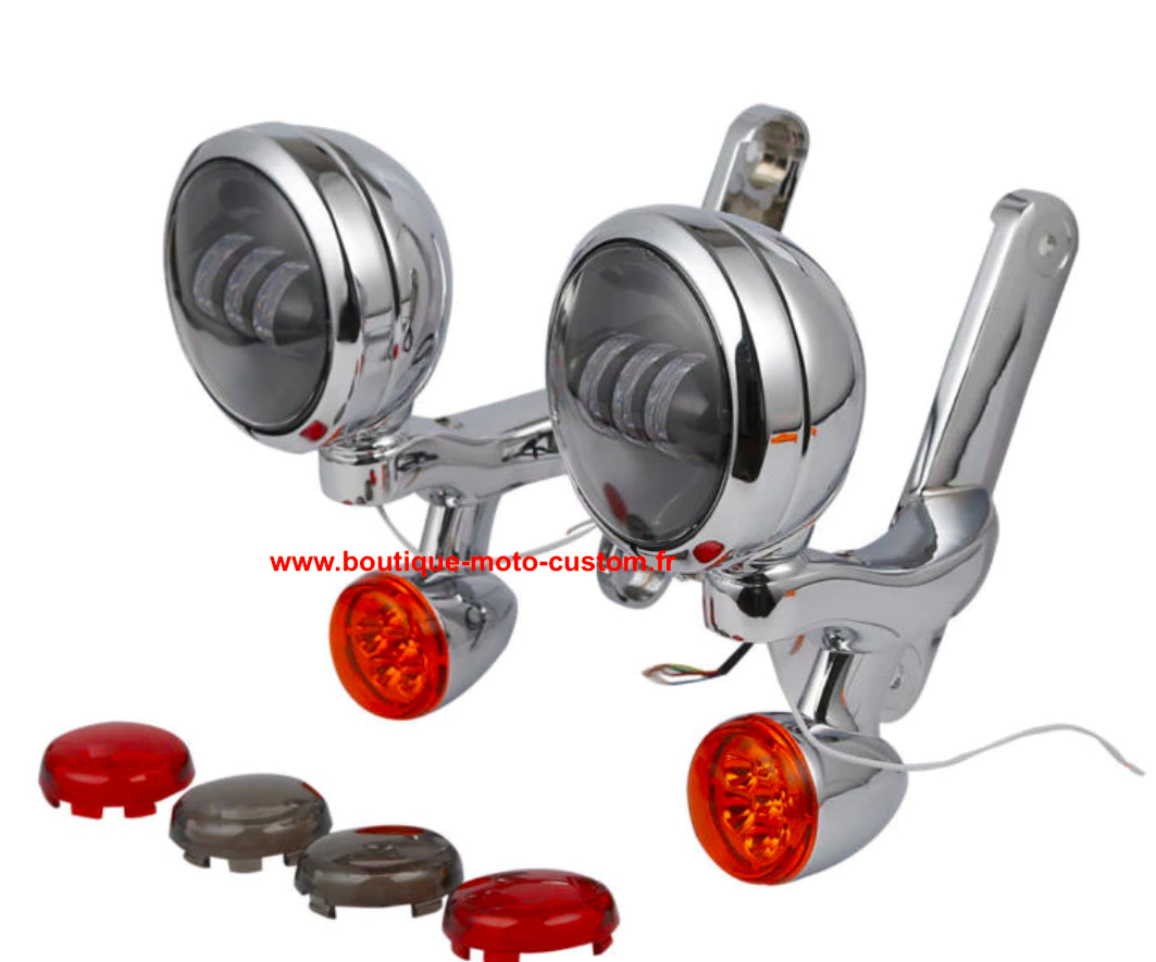 ADDITIONAL LED LIGHT KIT + INDICATOR HARLEY DAVIDSON TOURING 97 - 13