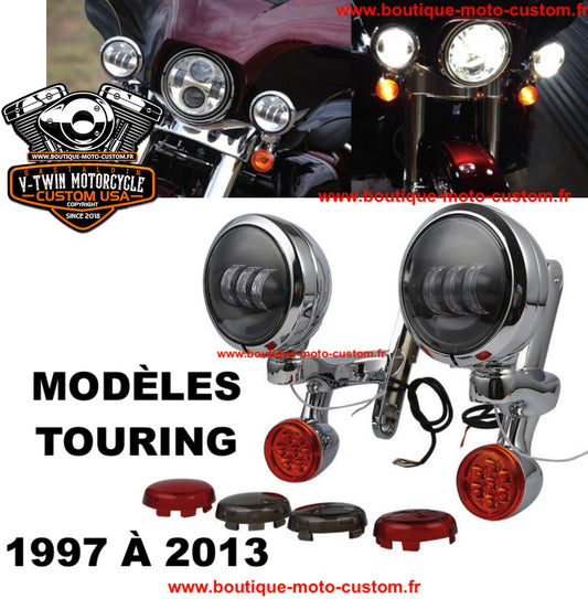 ADDITIONAL LED LIGHT KIT + INDICATOR HARLEY DAVIDSON TOURING 97 - 13