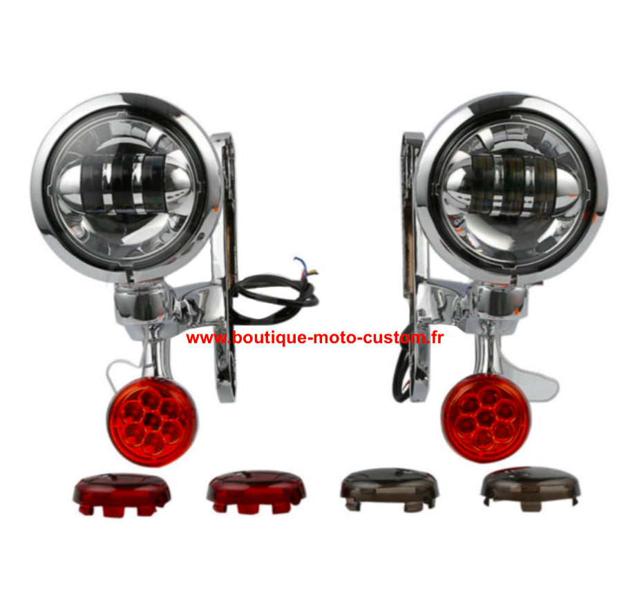 ADDITIONAL LED LIGHT KIT + INDICATOR HARLEY DAVIDSON TOURING 97 - 13