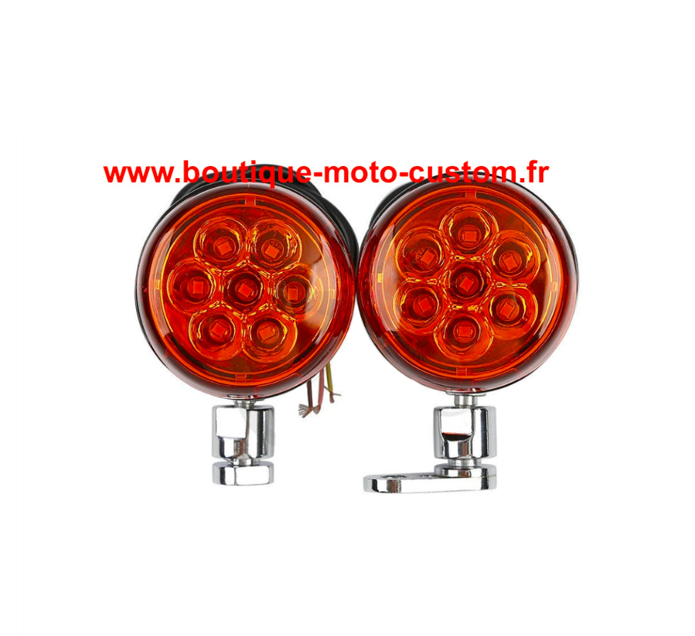 TURN SIGNAL KIT + BLACK HOLDER HARLEY DAVIDSON 1988 - 2019