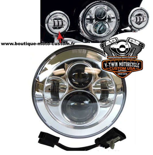 Harley Davidson 7 inch chromium LED headlight