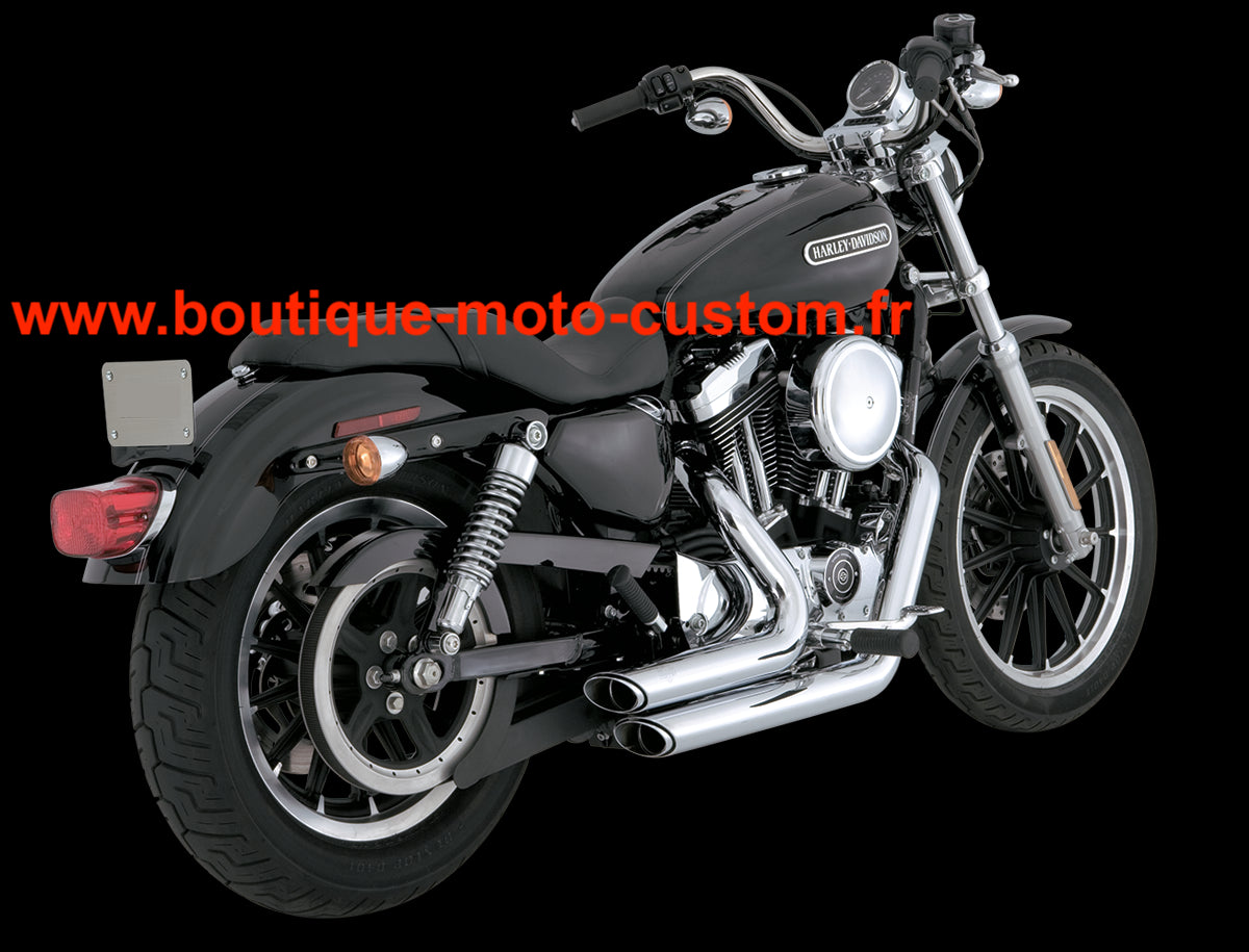 Ligne Échappement Shortshots staggered Chrome Harley Davidson SPORTSTER 2004 à 2013