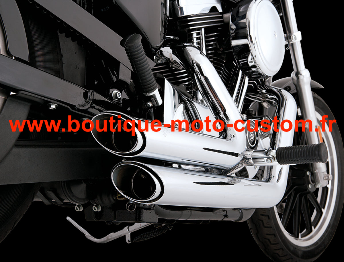 Ligne Échappement Shortshots staggered Chrome Harley Davidson SPORTSTER 2004 à 2013