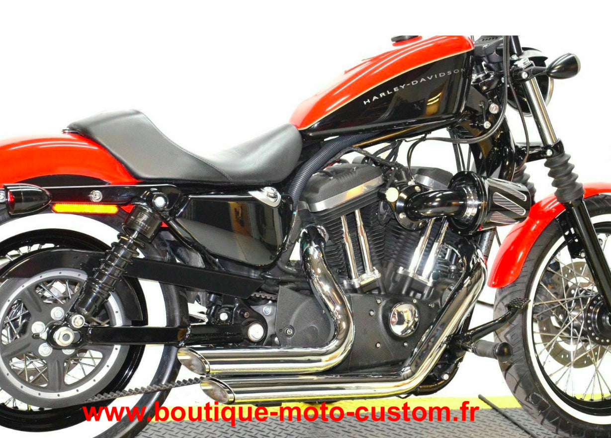 Ligne Échappement Shortshots staggered Chrome Harley Davidson SPORTSTER 2004 à 2013