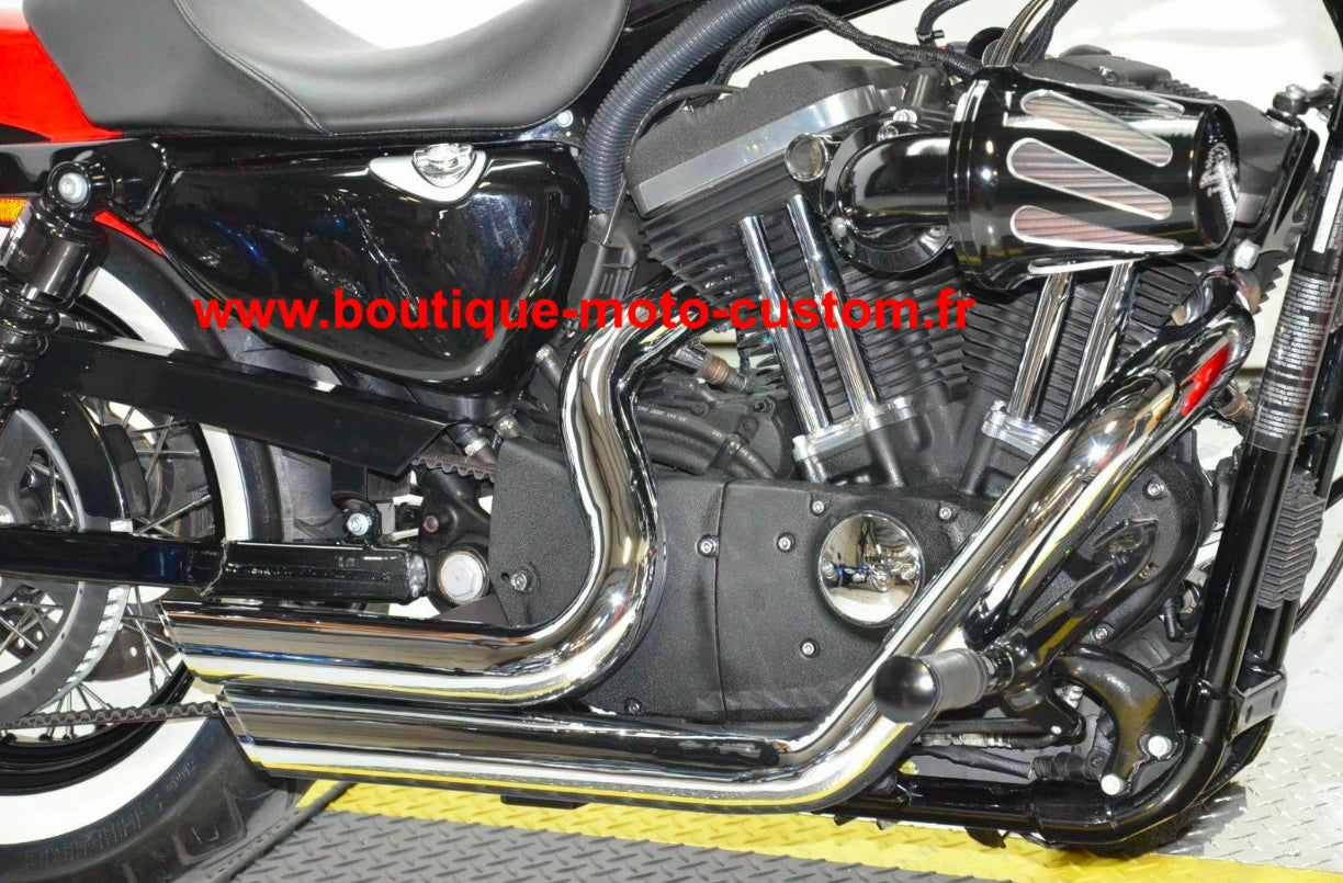 Ligne Échappement Shortshots staggered Chrome Harley Davidson SPORTSTER 2004 à 2013