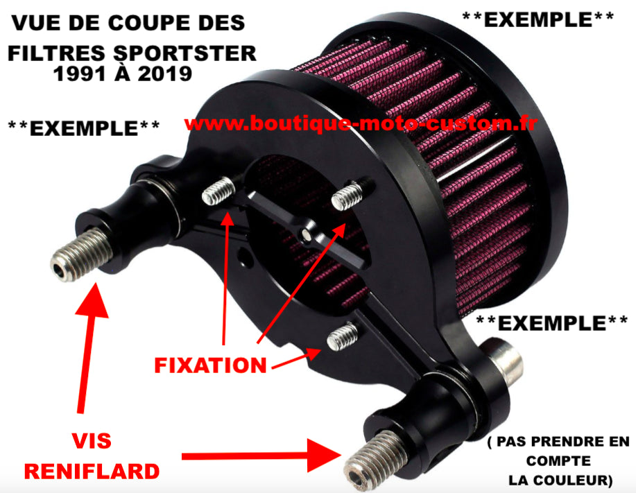 Rough crafts style air filter for Harley Davidson