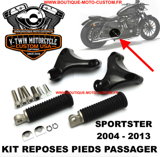 Kit passenger footpeg HARLEY DAVIDSON SPORTSTER 2004 - 2013