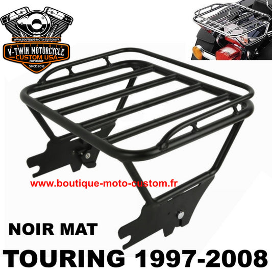 DETACHABLE DUO LUGGAGE RACK MATTE BLACK HARLEY DAVIDSON TOURING 1997-2008