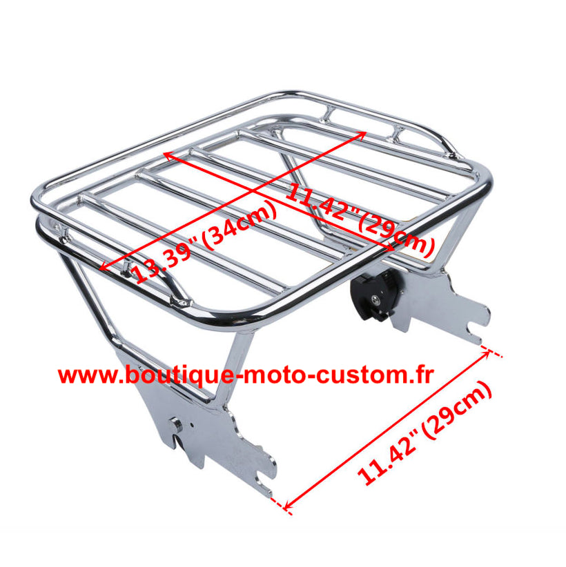 DETACHABLE DUO LUGGAGE RACK CHROMIUM HARLEY DAVIDSON TOURING 1997-2008