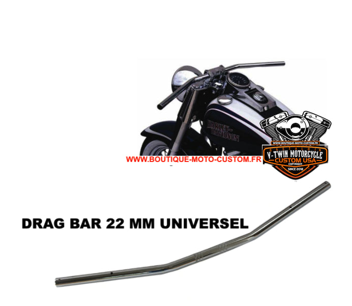 Handlebar Drag Bar Universal 22 mm 710 mm Chrome