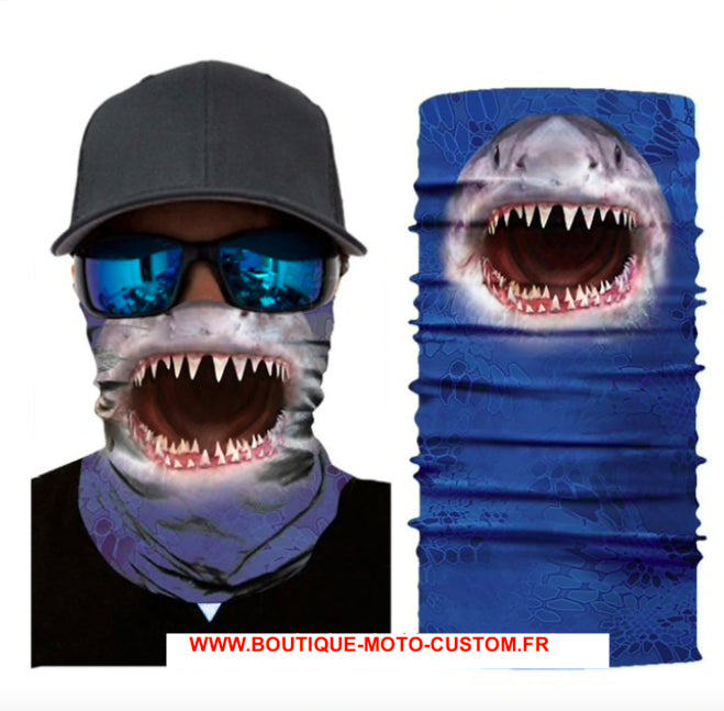 Scarf, Mask, Hood 3D Motorcycle Shark