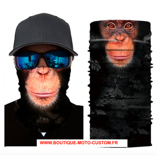 Scarf, Mask, Hood 3D Motorcycle Monkey