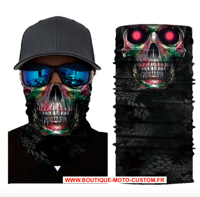 Scarf, Mask, Hood 3D Skeleton motorcycle