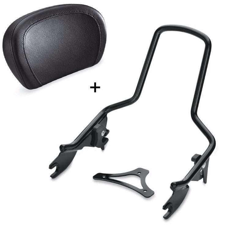 Detachable sissy bar / clips + black stealth luggage rack Harley Davidson Touring 2009 - 2019