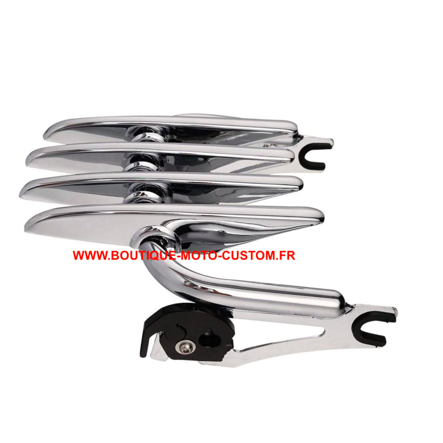 Detachable sissy bar / clips + stealth luggage rack chrome Harley Davidson Touring 2009 - 2019