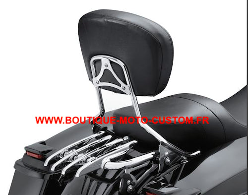 Detachable sissy bar / clips + stealth luggage rack chrome Harley Davidson Touring 2009 - 2019